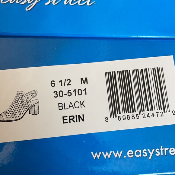 Easy Street Erin Black Sandals Size 6 1/2 - Picture 8 of 13